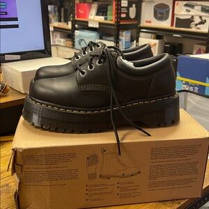 Dr. Martens Black Leather Platform Shoes
